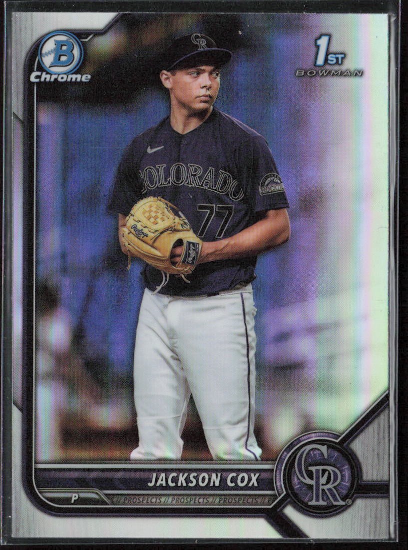 2022 Bowman Draft Jackson Cox Chrome Refractor