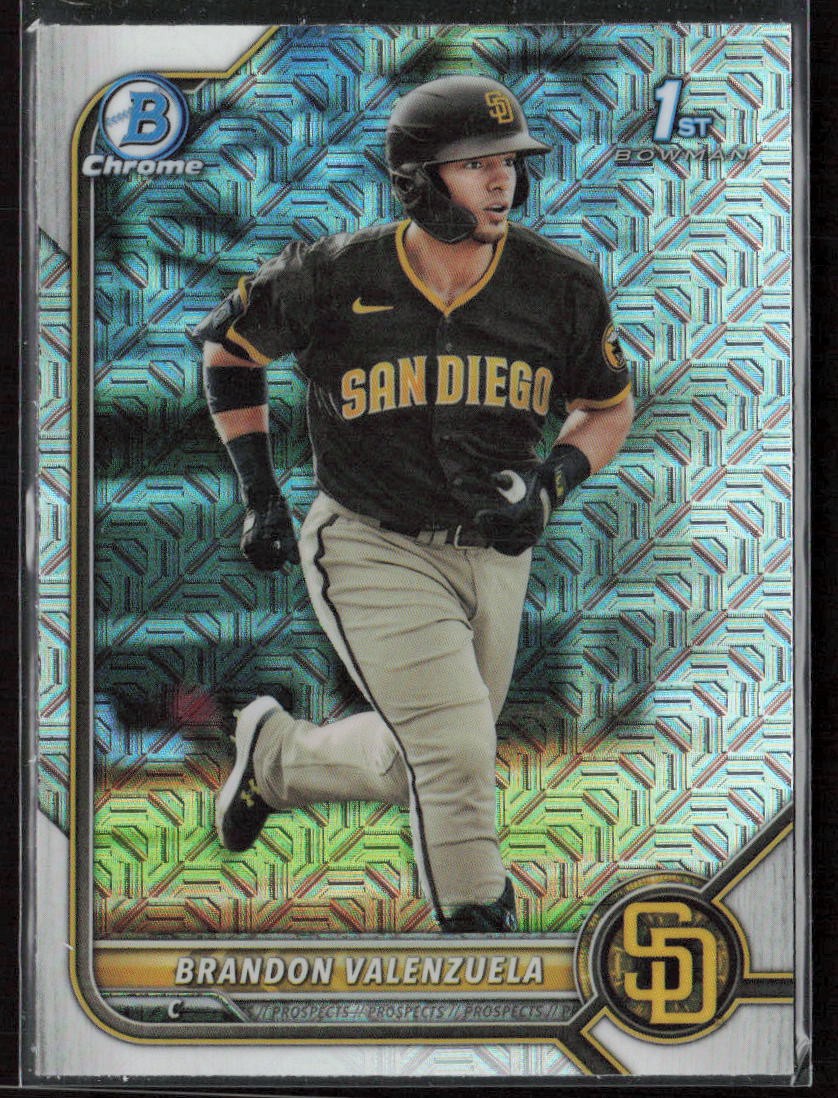 2022 Bowman Brandon Valenzuela Chrome Prospects Mojo Refractors