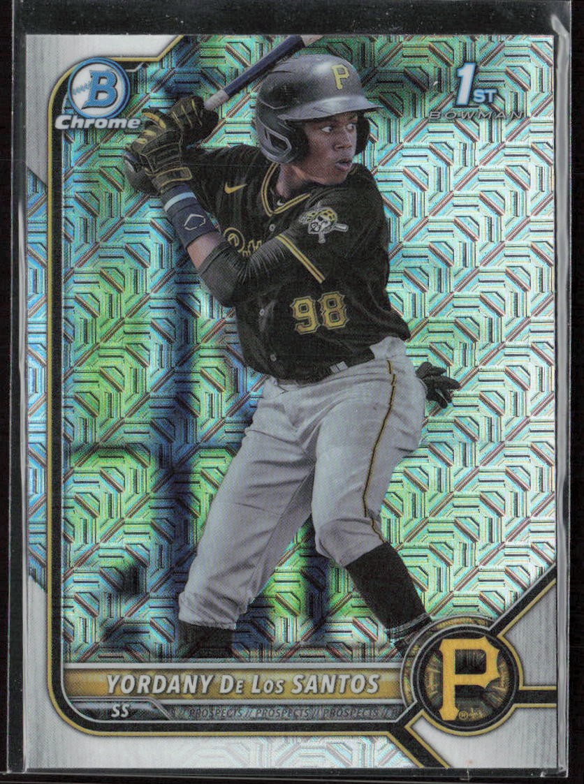 2022 Bowman Chrome Yordany De Los Santos Prospects Mojo Refractor