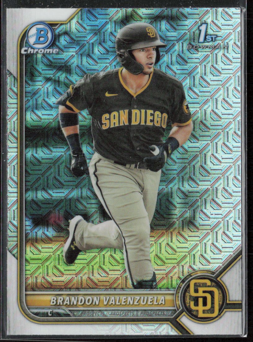 2022 Bowman Brandon Valenzuela Chrome Prospects Mojo Refractors