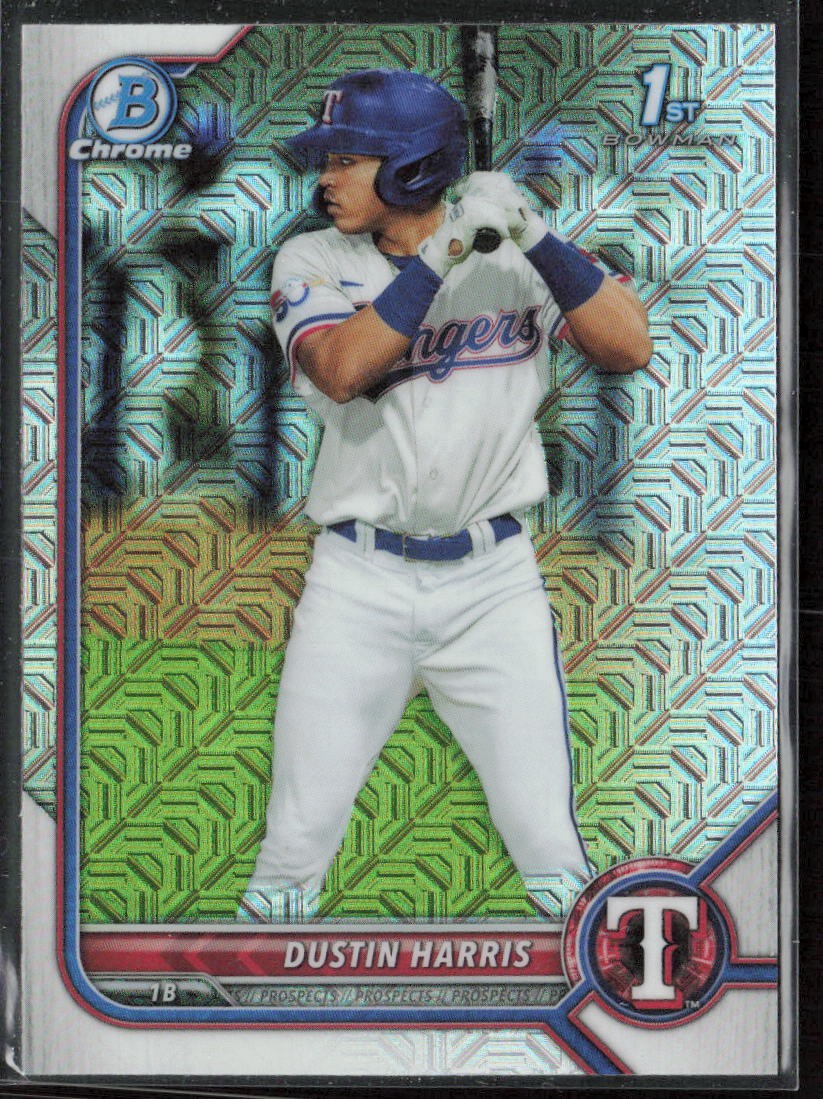 2022 Bowman Dustin Harris Chrome Prospects Mojo Refractors
