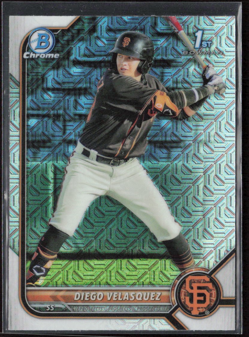 2022 Bowman Diego Velasquez Chrome Prospects Mojo Refractors