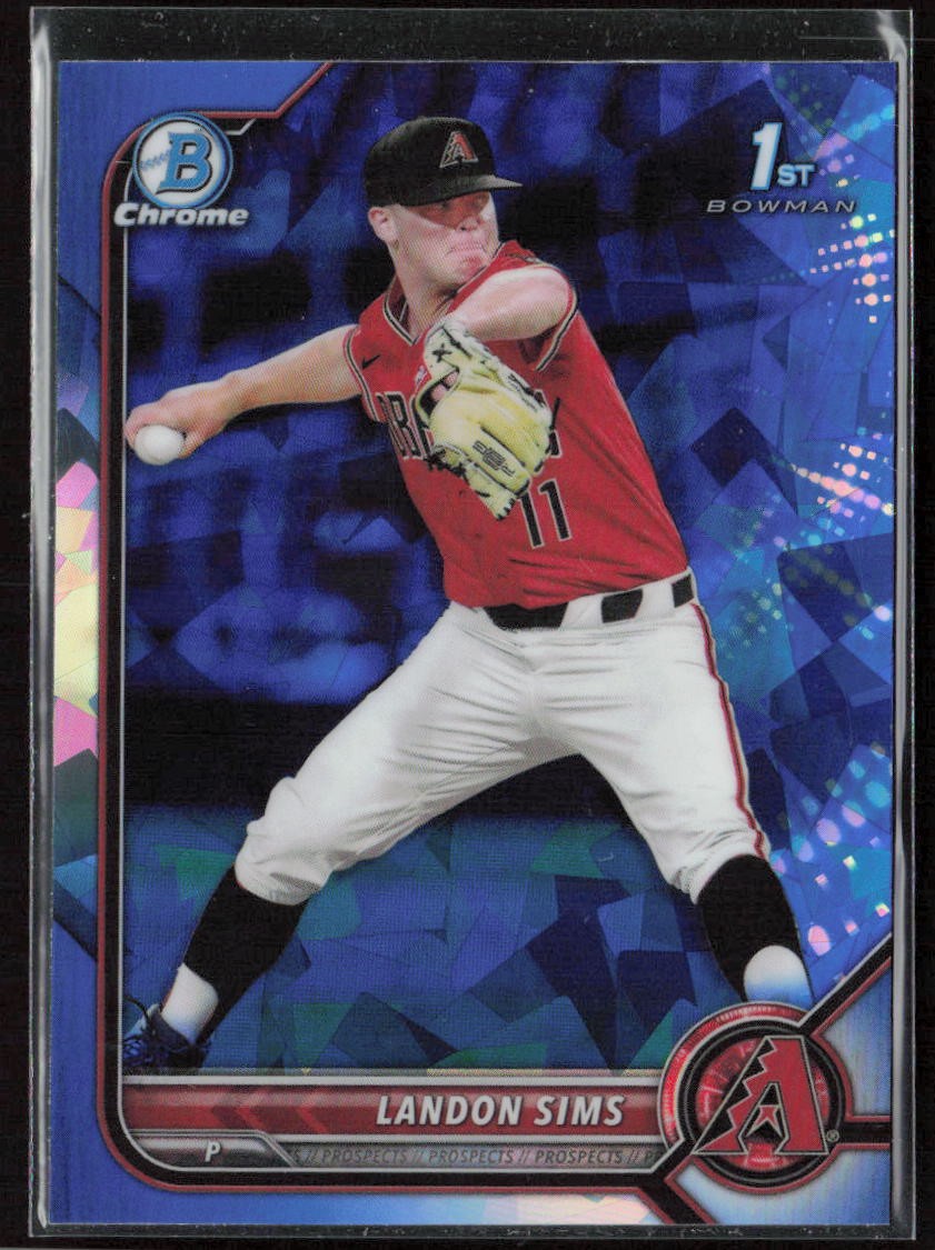 2022 Bowman Draft Sapphire Edition Landon Sims
