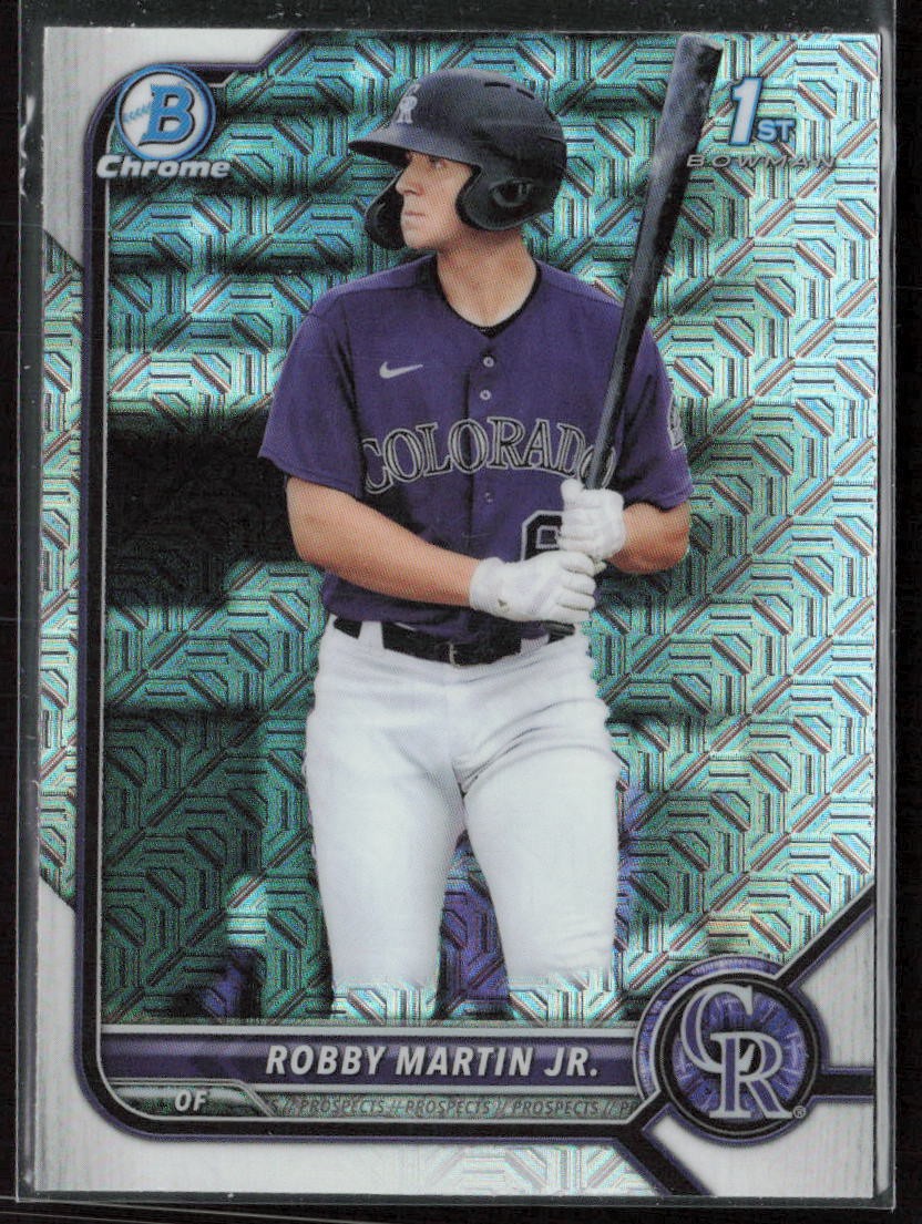 2022 Bowman Robby Martin Jr. Chrome Prospects Mojo Refractors