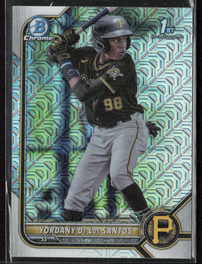 2022 Bowman Chrome Yordany De Los Santos Prospects Mojo Refractor