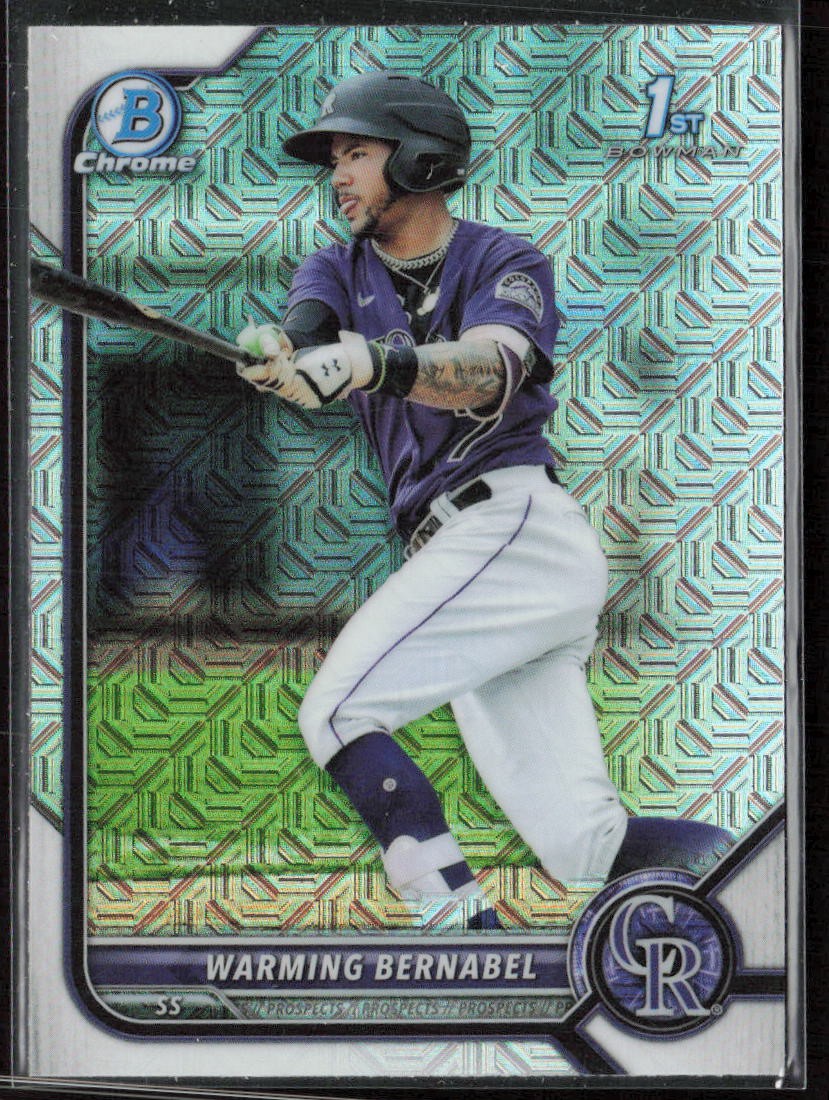 2022 Bowman Warming Bernabel Chrome Prospects Mojo Refractors