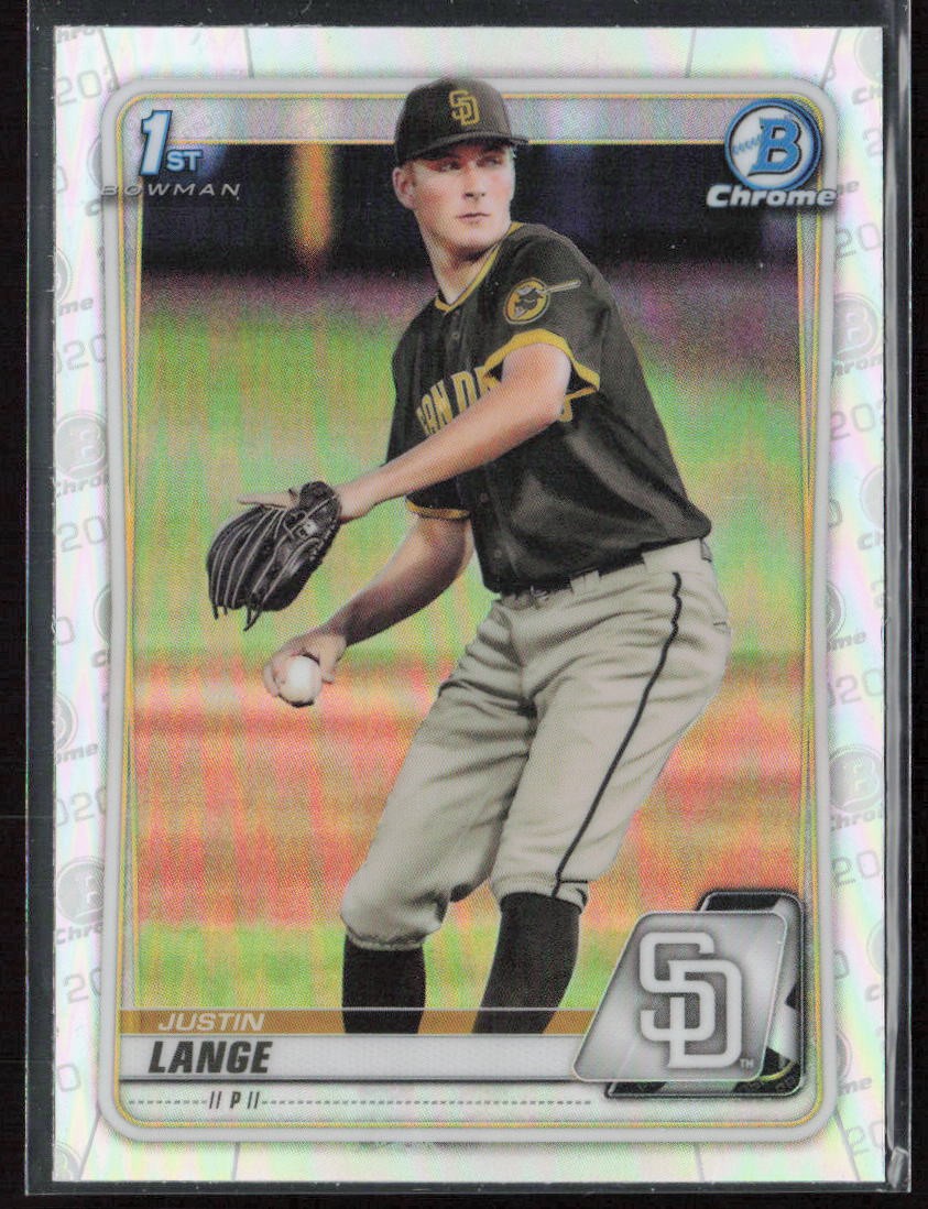 2020 Bowman Draft Justin Lange Chrome Refractor