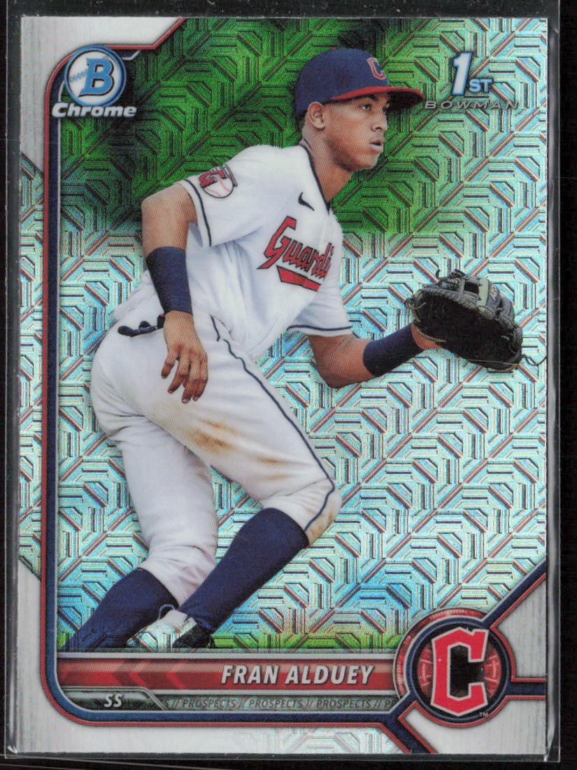 2022 Bowman Fran Alduey Chrome Prospects Mojo Refractors