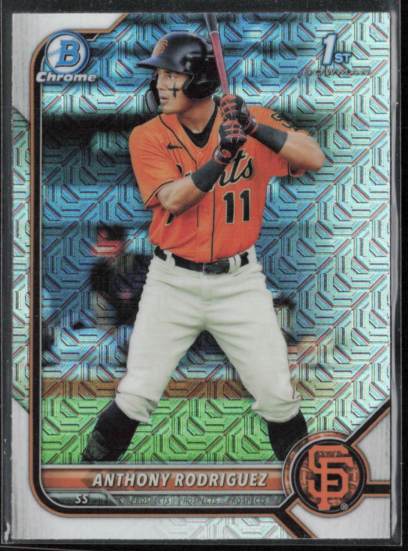 2022 Bowman Anthony Rodriguez Chrome Prospects Mojo Refractors