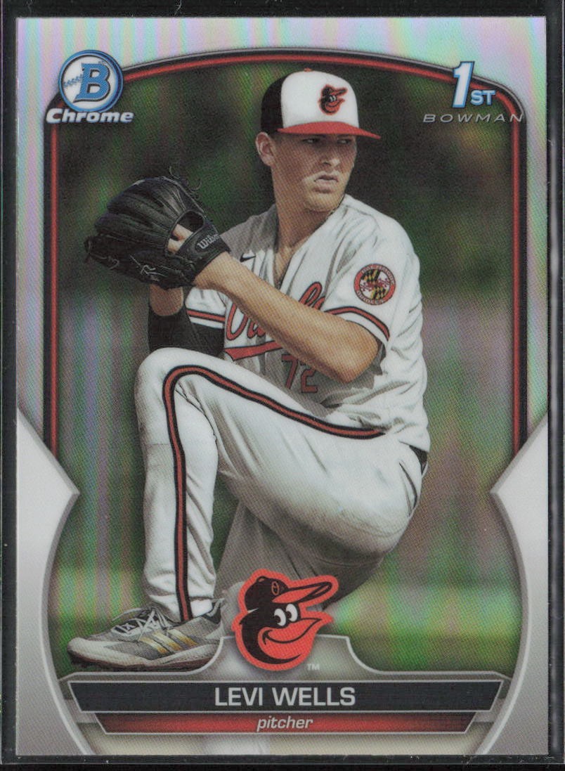 2023 Bowman Draft Levi Wells Chrome Refractor