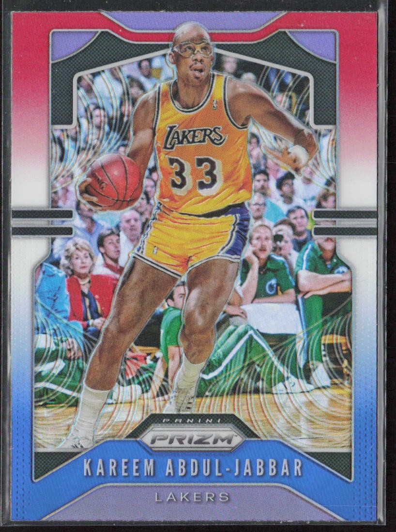 2019-20 Panini Prizm Kareem Abdul-Jabbar Prizms Red White and Blue
