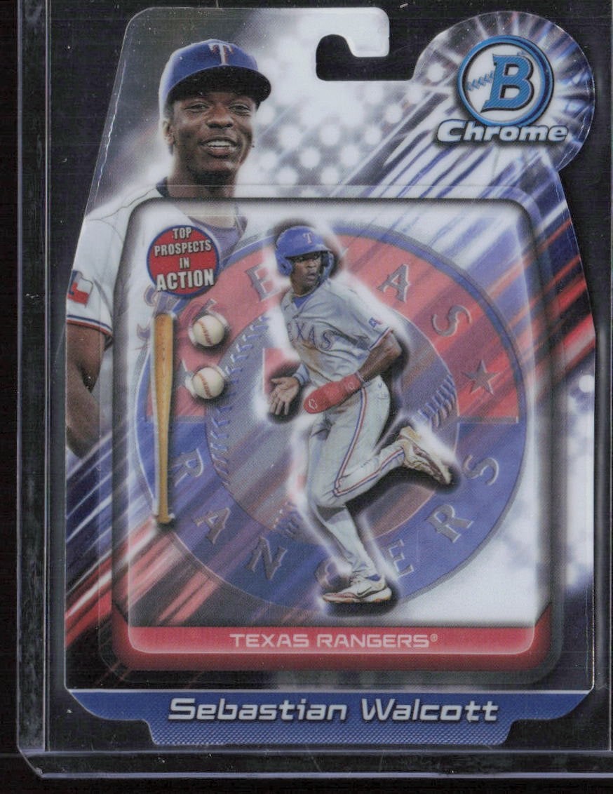 2024 Bowman Chrome #BIA-23 Sebastian Walcott In Action