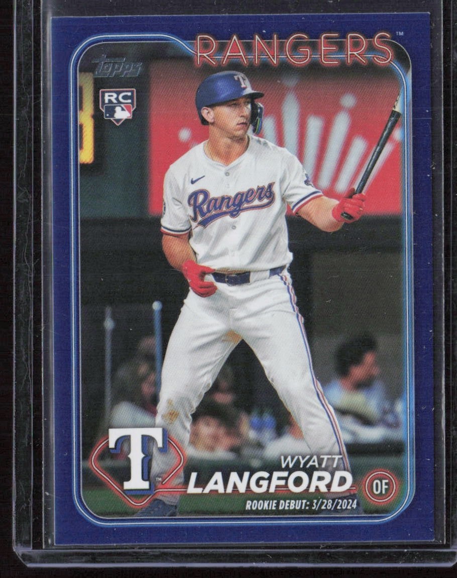 2024 Topps #US341 Wyatt Langford Rookie Debut Royal Blue