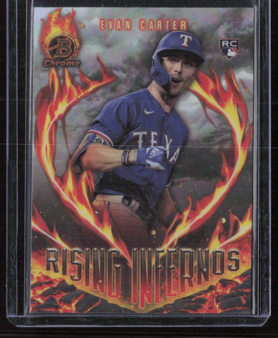 2024 Bowman Chrome #RI-5 Evan Carter Rising Infernos
