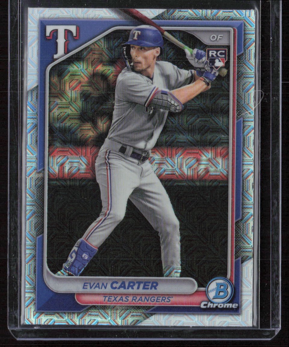 2023 Bowman Chrome #65 Evan Carter Mojo Refractor