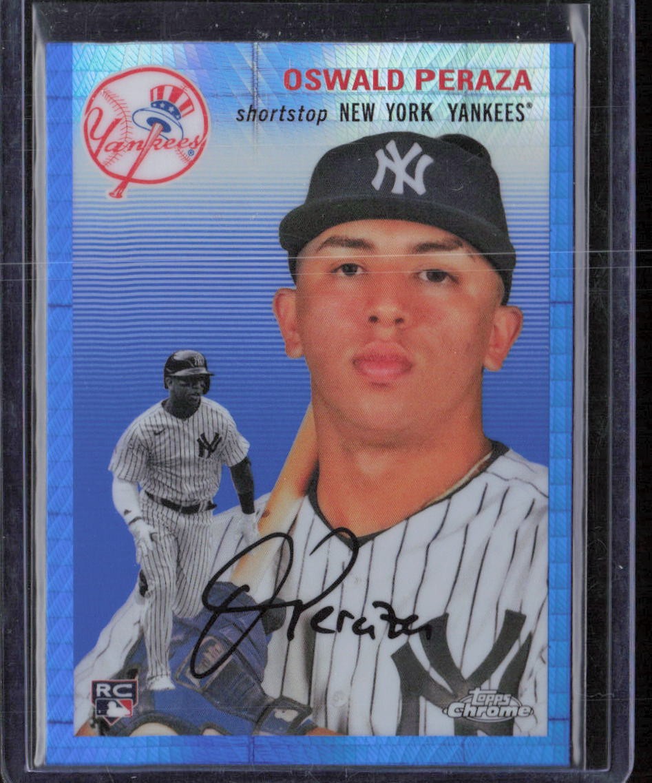 2023 Topps Chrome Anniversary #152 Oswald Peraza Blue Prism