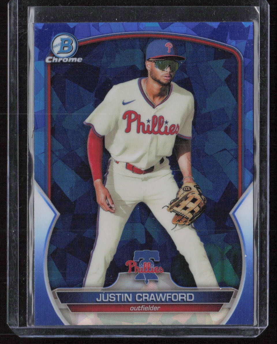 2023 Bowman Chrome Sapphire #BCP-217 Justin Crawford