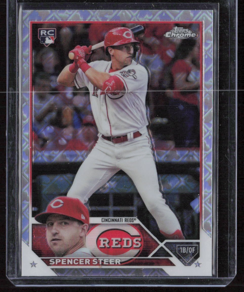 2023 Topps Chrome #146 Spencer Steer Logofractor