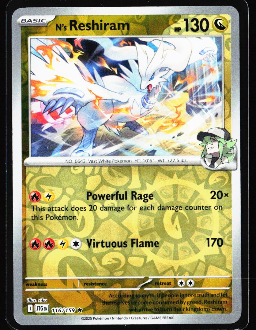 JTG #116/159 N's Reshiram
