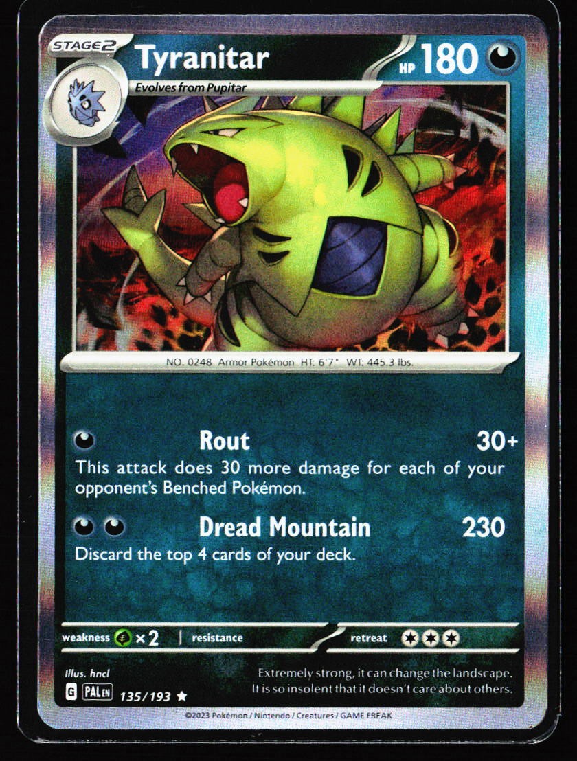 2023 Paldea Evolved #135 Tyranitar