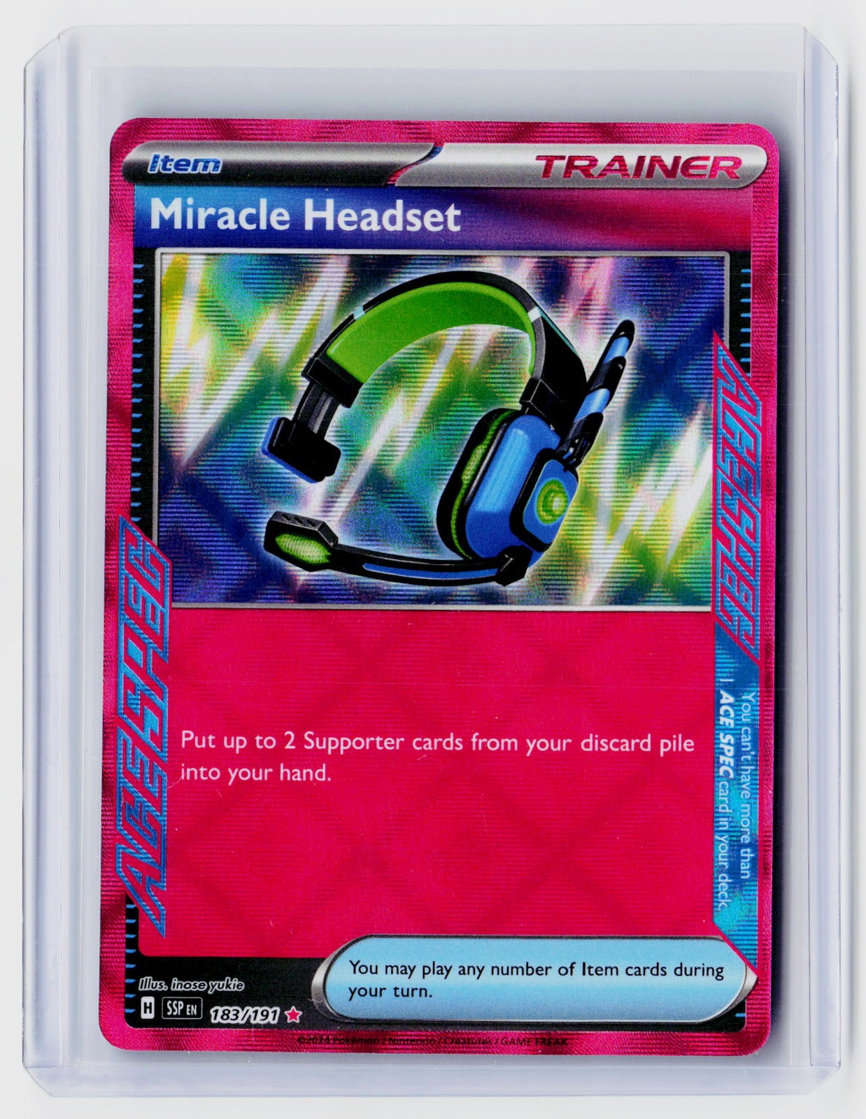 SV08: Surging Sparks #183/191 Miracle Headset Holo