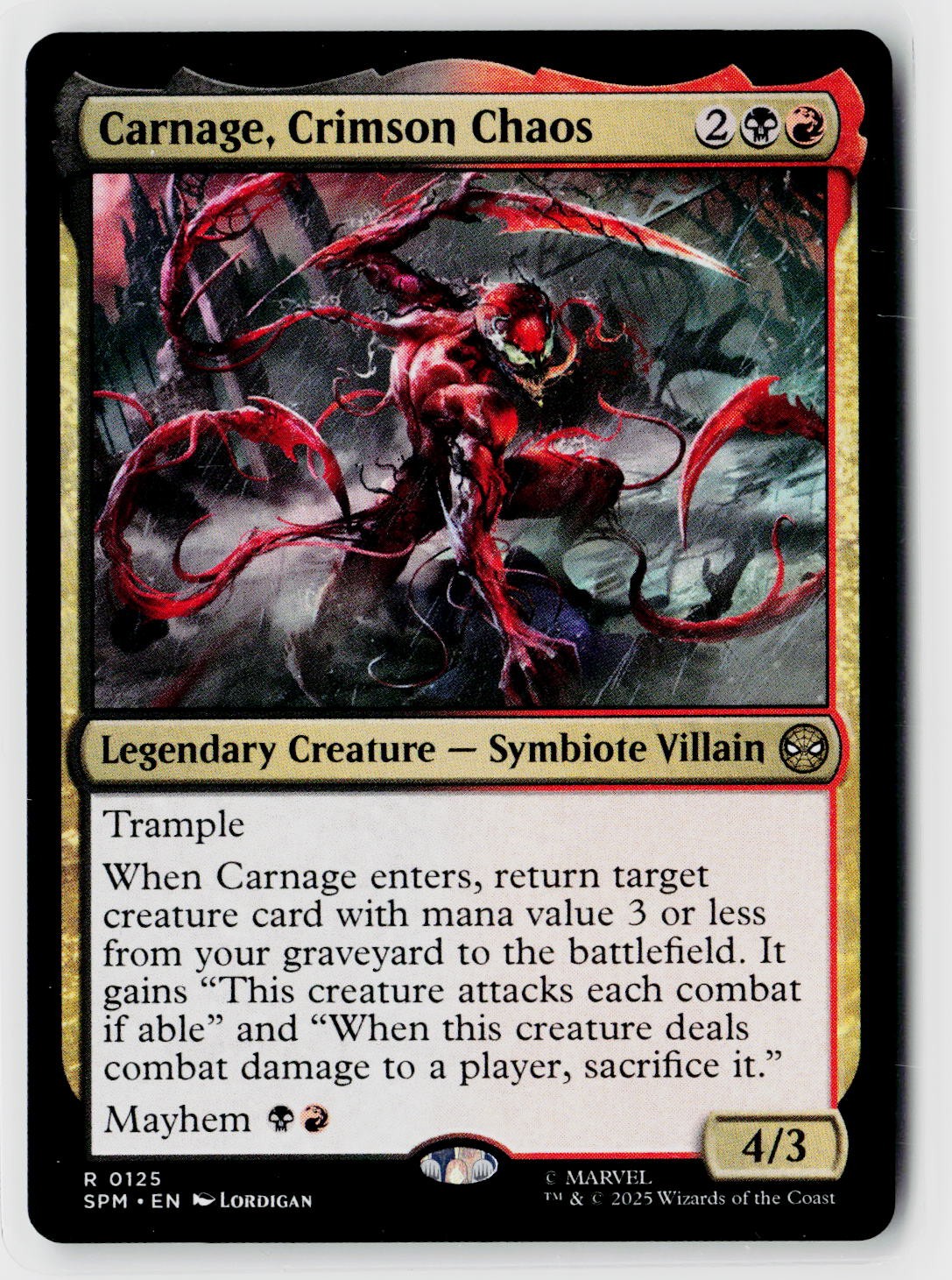 Marvel's Spider-Man #125 Carnage, Crimson Chaos