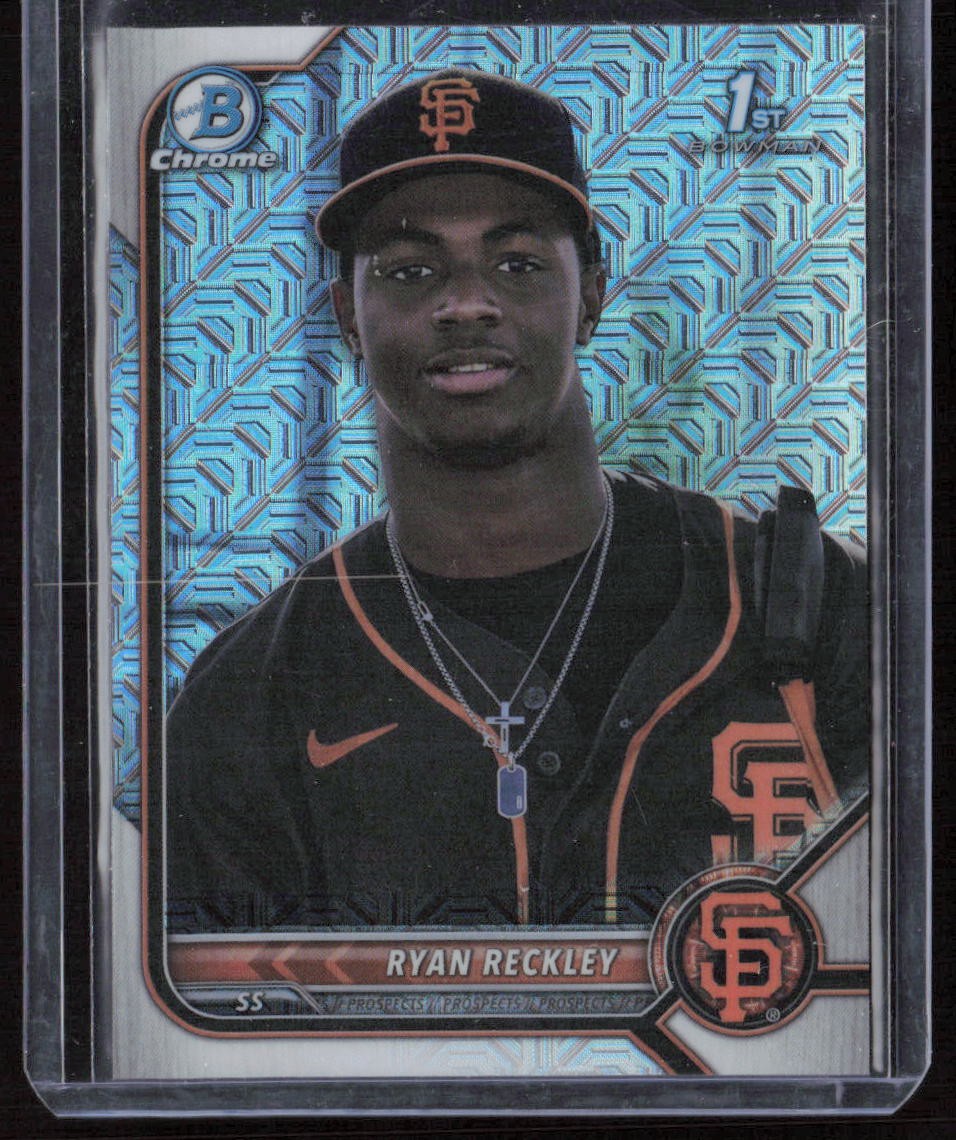 2022 Bowman Chrome #BCP-163b Ryan Reckley Prospects Mojo Refractor