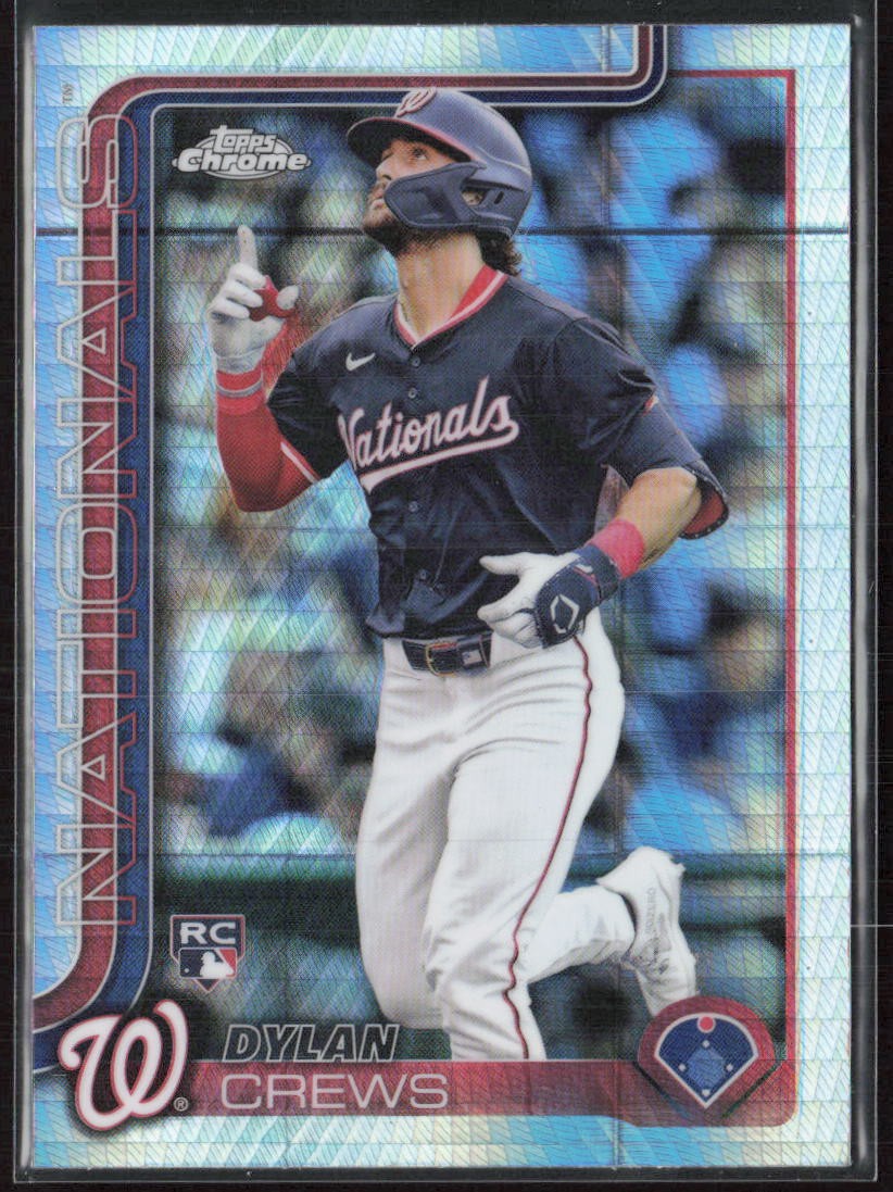 2025 Topps Chrome #146 Dylan Crews Prism Refractor RC