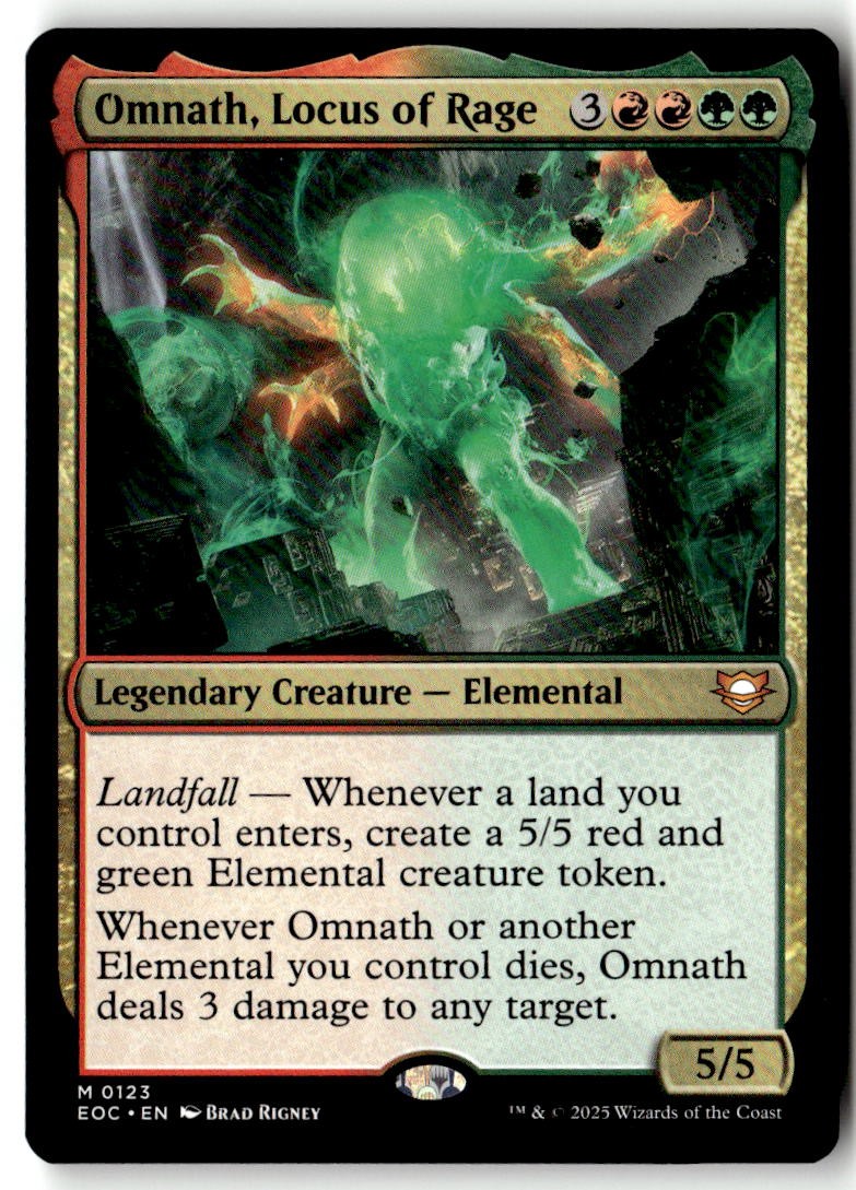 Commander: Edge of Eternities (EOC) #123 Omnath, Locus of Rage