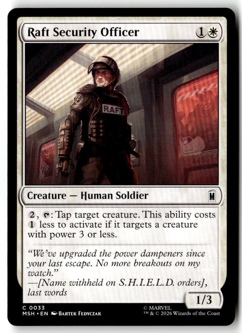 Marvel Super Heroes #33 Raft Security Officer