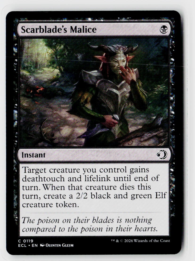 Lorwyn Eclipsed #119 Scarblade's Malice