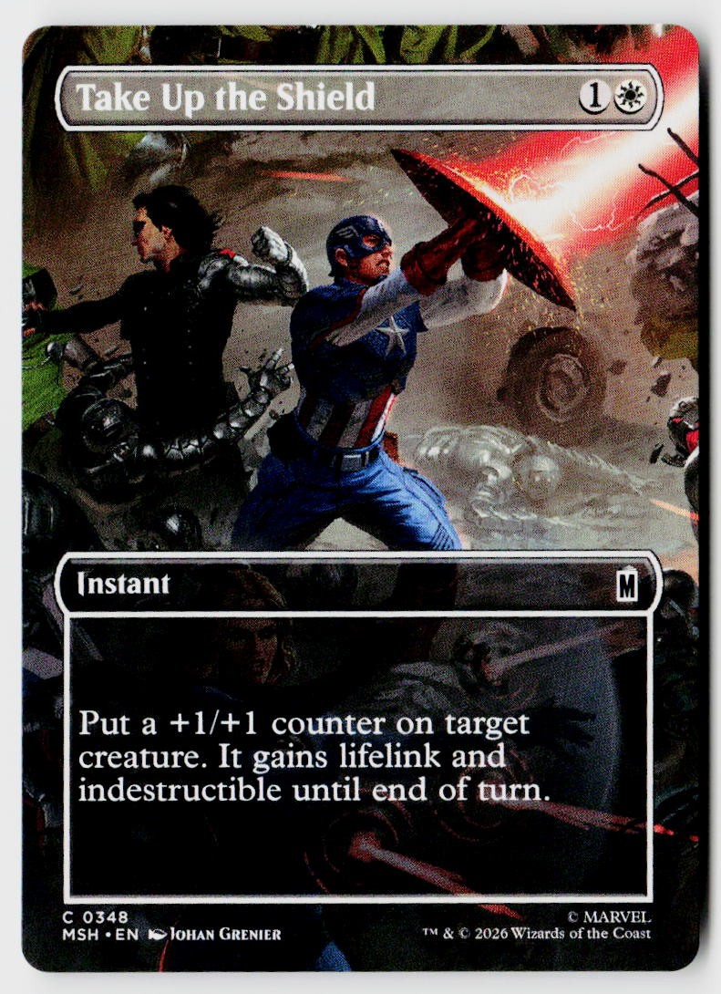 Marvel Super Heroes #348 Take Up the Shield (Borderless)
