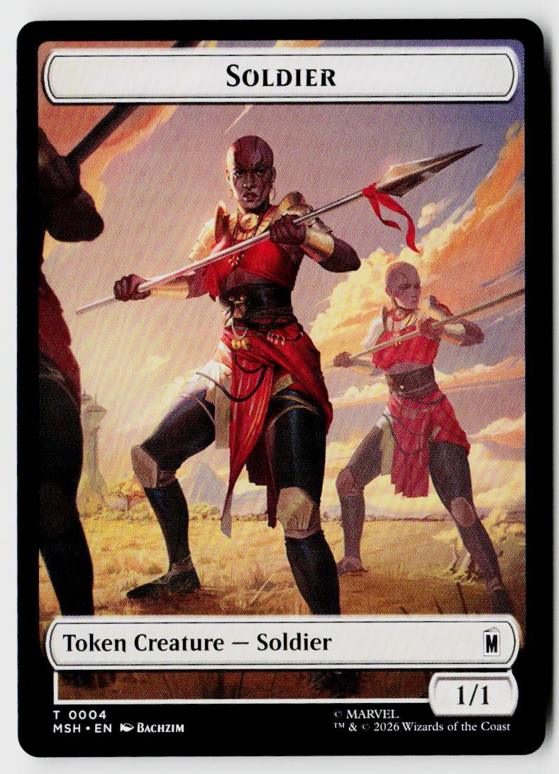 Marvel Super Heroes #004/017 Soldier // Clue Double-Sided Token
