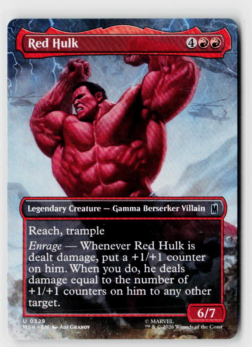 Marvel Super Heroes #329 Red Hulk (Borderless)