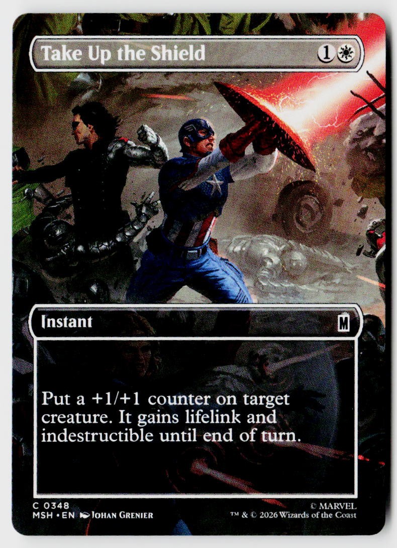 Marvel Super Heroes #348 Take Up the Shield (Borderless)