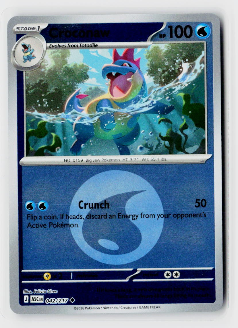 ME: Ascended Heroes #042/217 Croconaw (Energy Symbol Pattern) Reverse Holo
