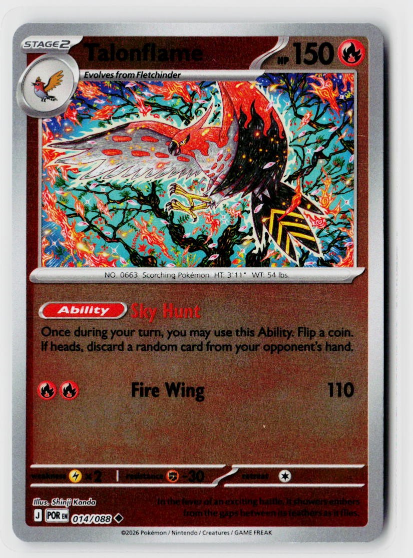 ME03: Perfect Order #014/088 Talonflame - 014/088 Reverse Holo