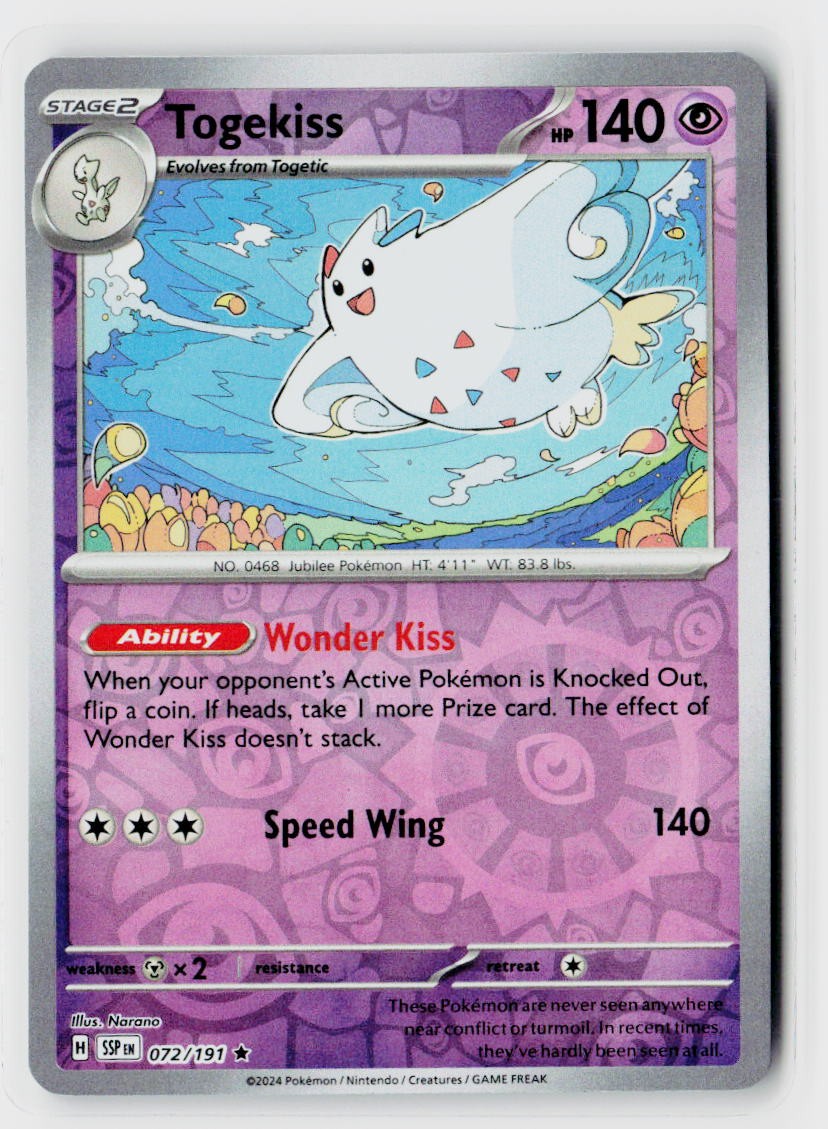 SV08: Surging Sparks #072/191 Togekiss Reverse Holo