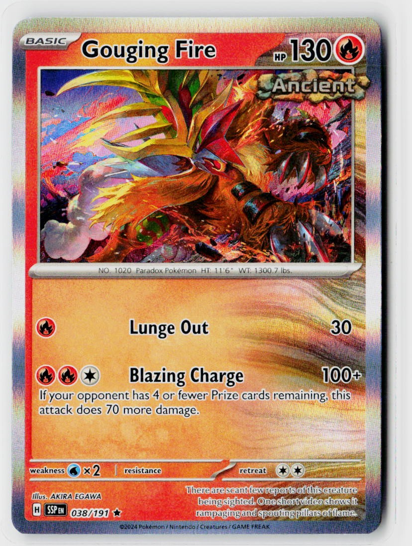 SV08: Surging Sparks #038/191 Gouging Fire Holo