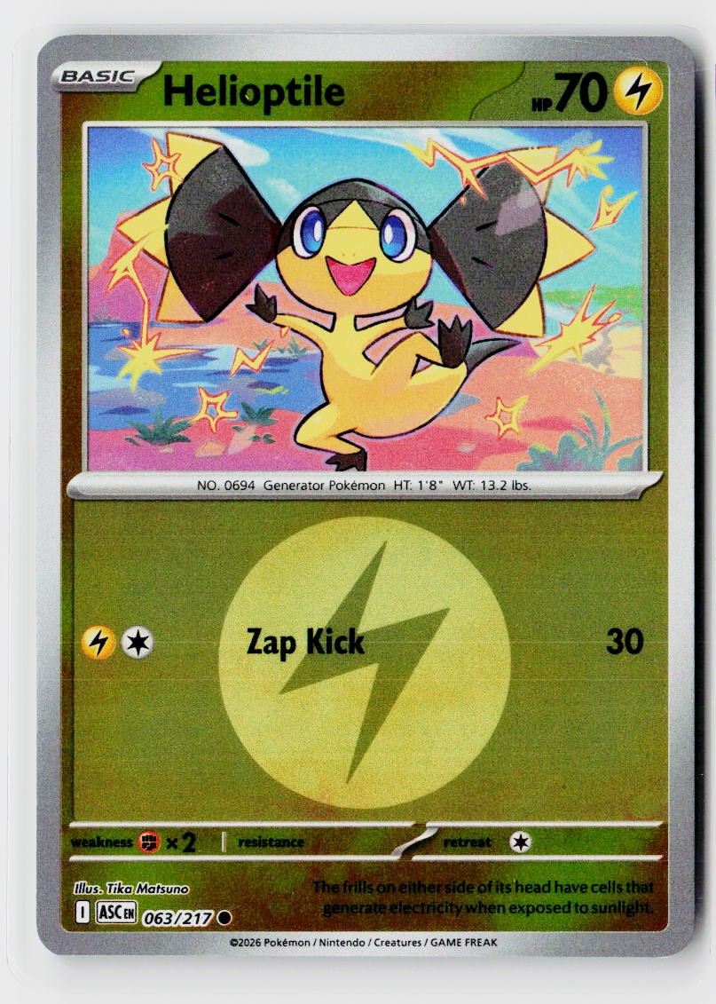 ME: Ascended Heroes #063/217 Helioptile (Energy Symbol Pattern) Reverse Holo