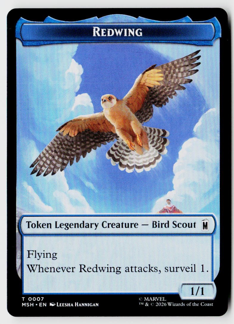 Marvel Super Heroes #007/016 Redwing // Zabu Double-Sided Token