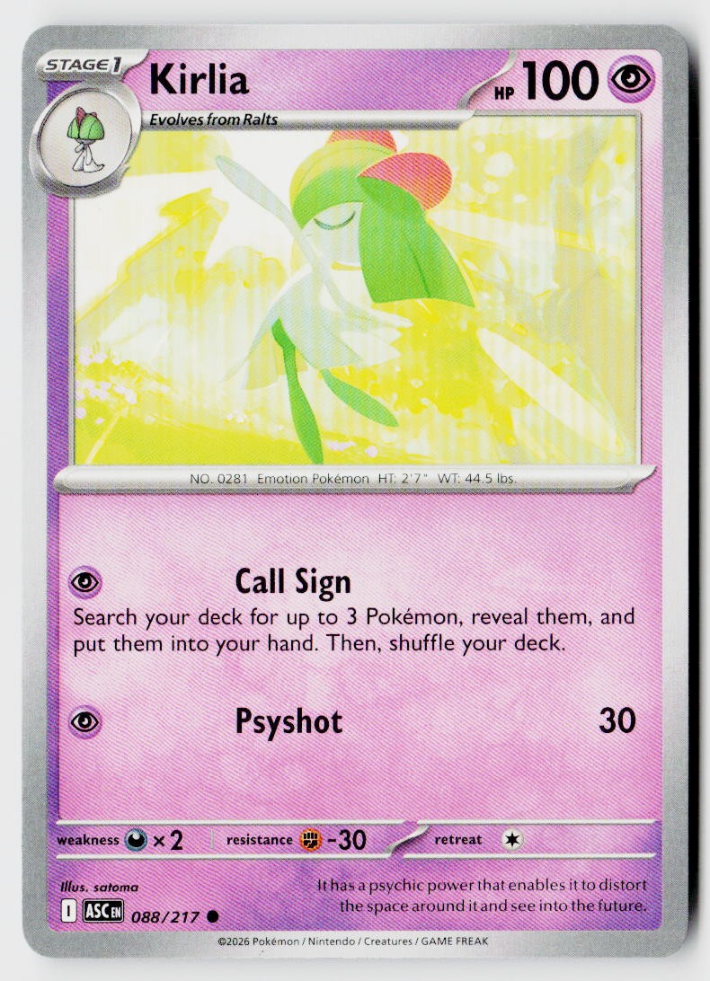 ME: Ascended Heroes #088/217 Kirlia