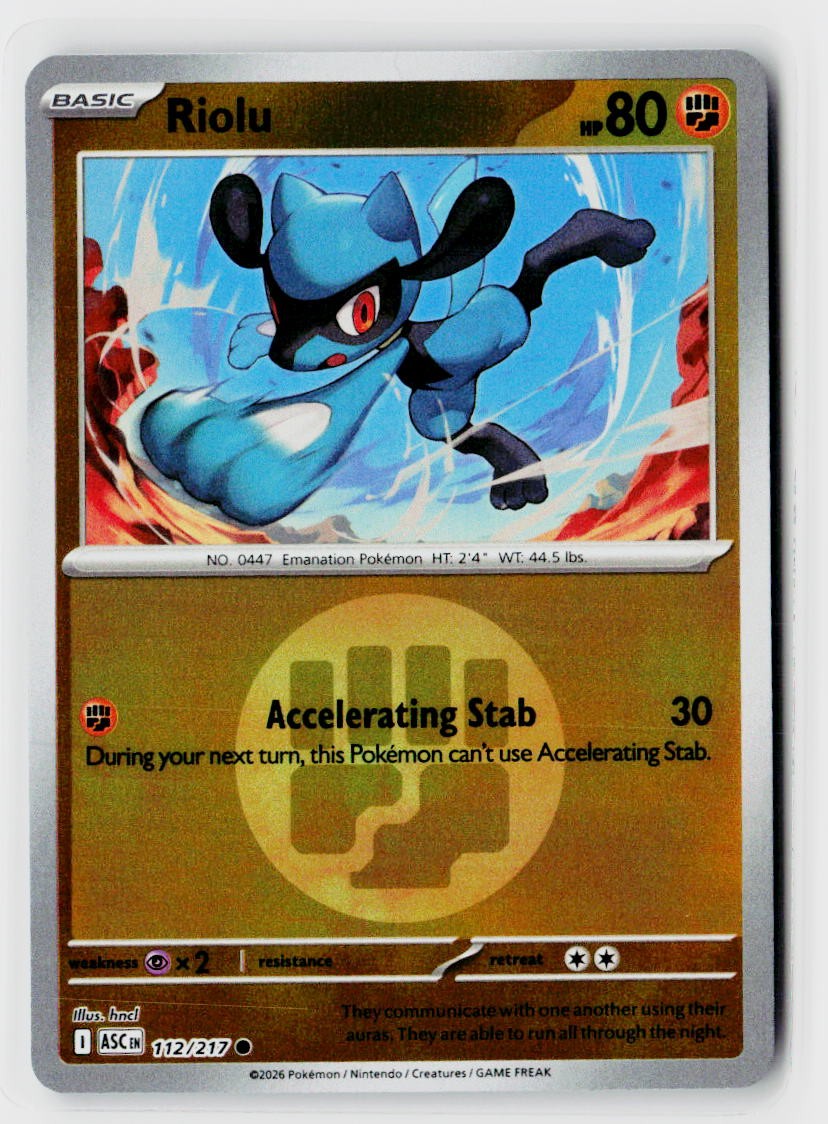 ME: Ascended Heroes #112/217 Riolu (Energy Symbol Pattern) Reverse Holo