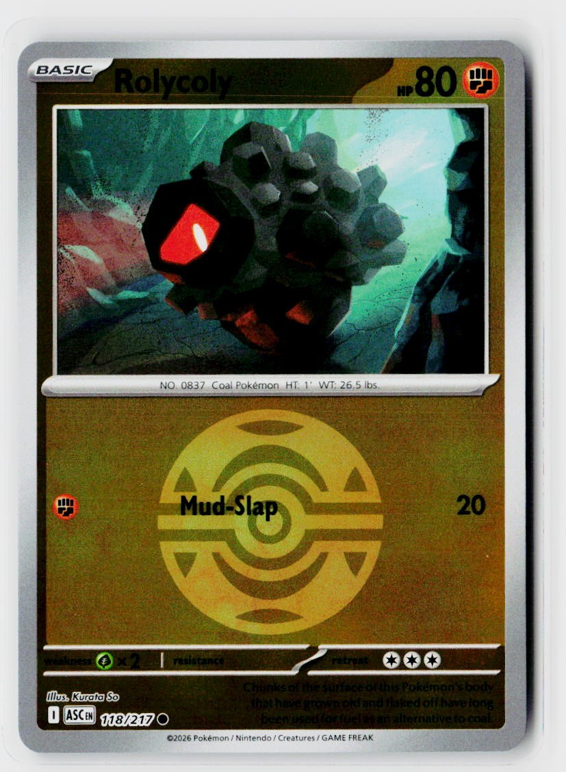 ME: Ascended Heroes #118/217 Rolycoly (Dusk Ball) Reverse Holo