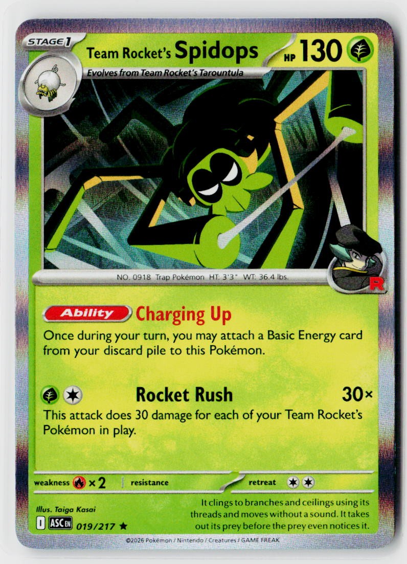 ME: Ascended Heroes #019/217 Team Rocket's Spidops Holo