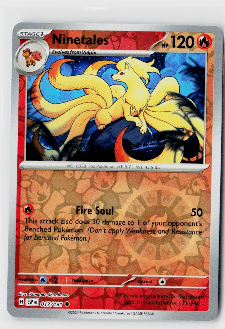 SV08: Surging Sparks #017/191 Ninetales Reverse Holo