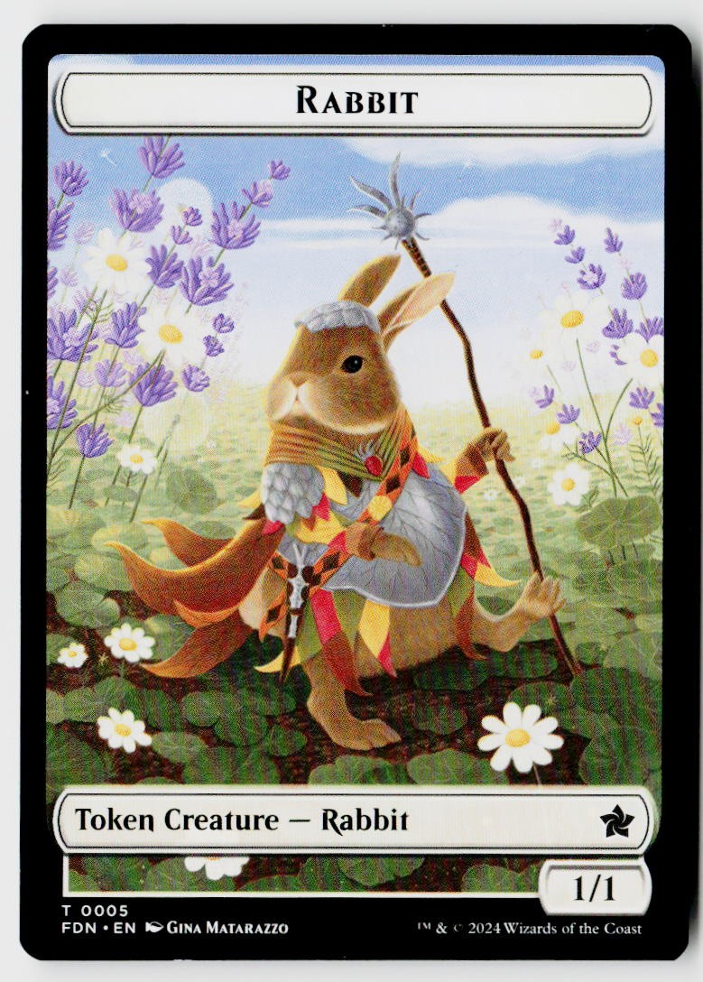Foundations #5 // 6 Rabbit // Soldier Double-Sided Token