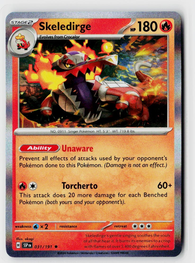 SV08: Surging Sparks #031/191 Skeledirge Holo