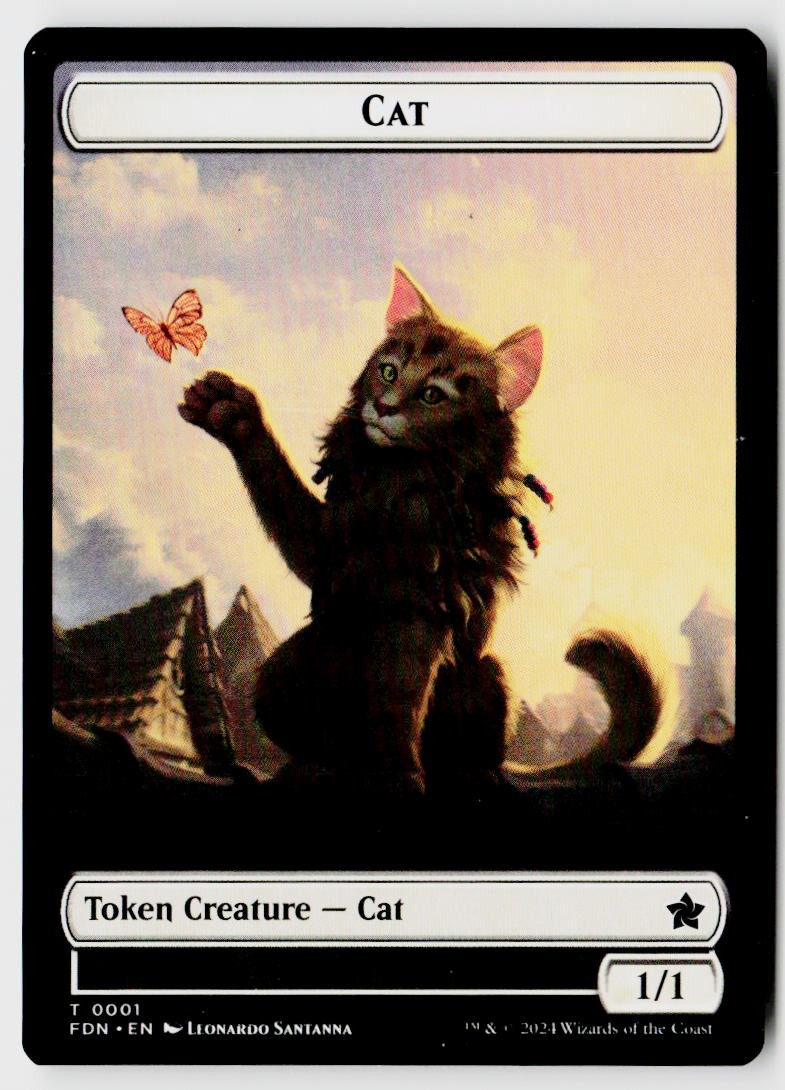 Foundations #1 // 7 Spirit // Cat (0001) Doubled-Sided Token