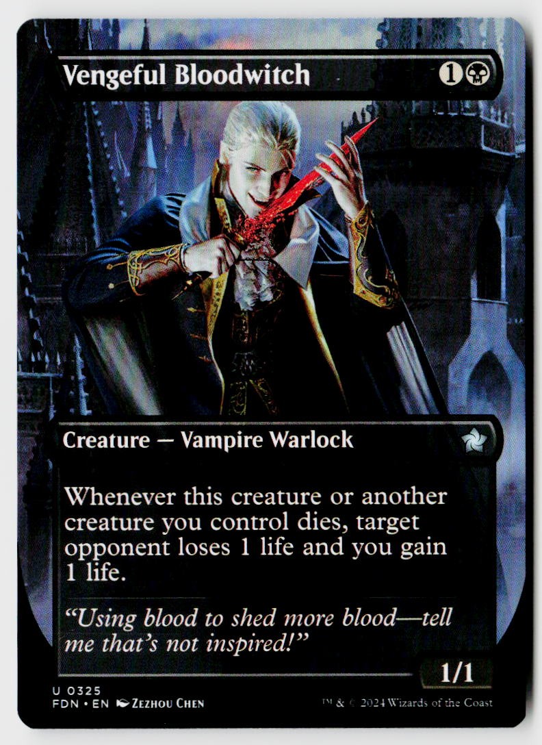 Foundations #325 Vengeful Bloodwitch (Borderless)